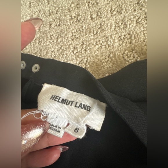 Helmut Lang Black Sleeveless Romper Drawstring Waist Keyhole Back Size 6 - Picture 3 of 14